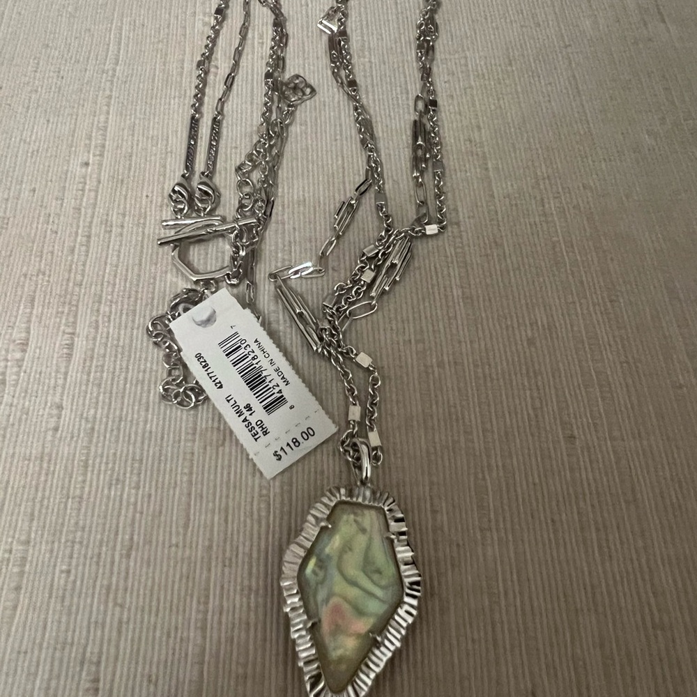 Kendra Scott Tessa multi-strand necklace in nude abalone